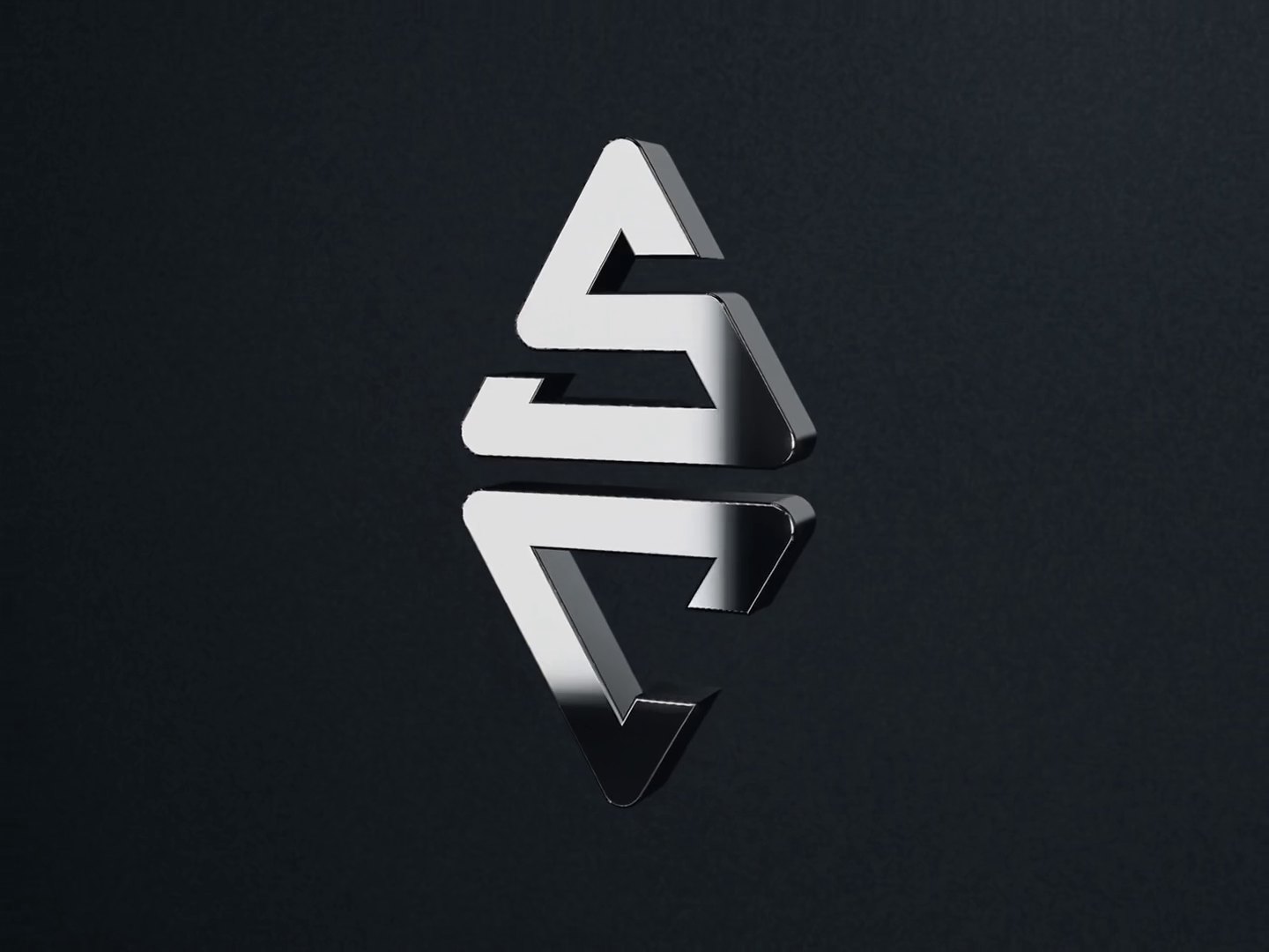 The Steelcoin X emblem in mirror-polished steel.